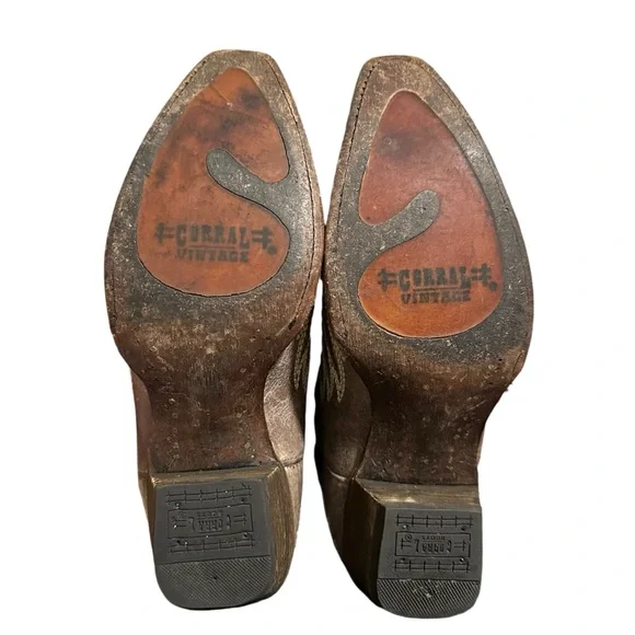 Corral Women’s Sequin‎ Wing & Cross Inlay Western Boot - Snip toe Sz 8.5 - Picture 7 of 7